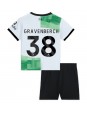 Otroški Nogometna dresi replika Liverpool Ryan Gravenberch #38 Gostujoči 2023-24 Kratek rokav (+ hlače)